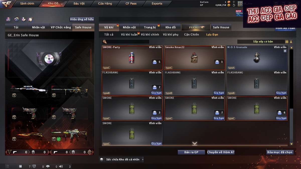 shop acc cf uy tin gia re